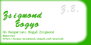 zsigmond bogyo business card